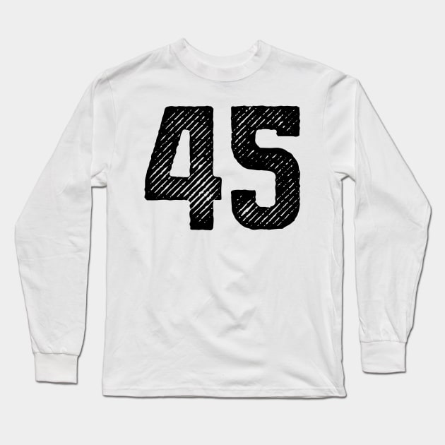 Forty Five 45 Long Sleeve T-Shirt by colorsplash